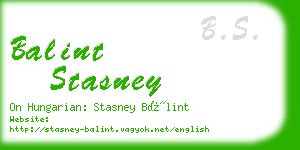 balint stasney business card